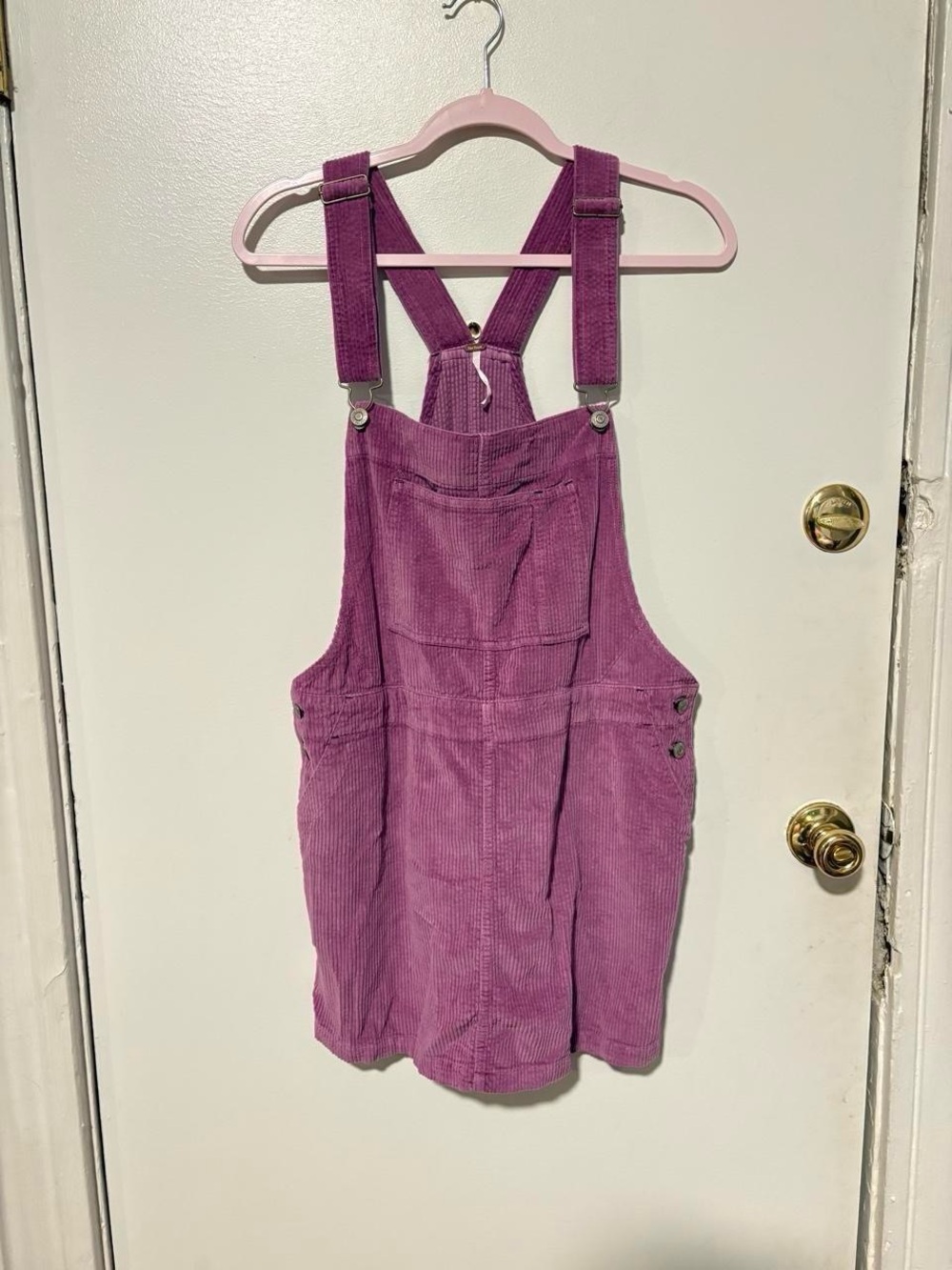 Free People Dylan Cord Skirtall in purple corduroy lg - Picture 5 of 8